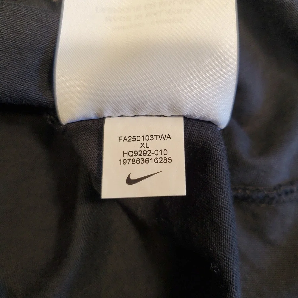 Nike Sportswear Boys XL Black All Over Print Logo T-Shirt HQ9292-010